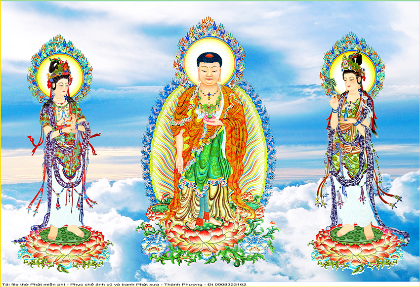 Tranh Tam thánh Phật (5749)